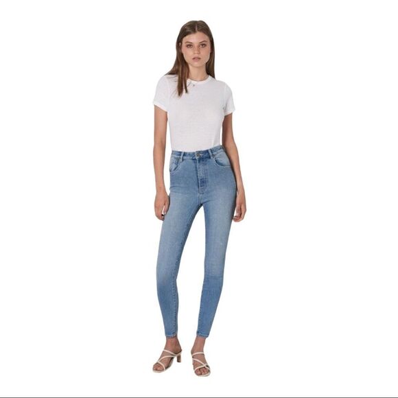 NWT Rolla’s Eastcoast Ankle High Rise Skinny Jeans ~ Stacey Blue - Picture 1 of 7